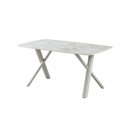 OPALINE, table à manger - plateau pierre frittée - 2 tailles