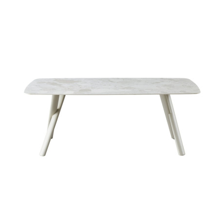 OPALINE, table à manger - plateau pierre frittée - 2 tailles