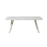 OPALINE, table à manger - plateau pierre frittée - 2 tailles