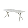 OPALINE, table à manger - plateau pierre frittée - 2 tailles