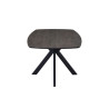 ACACIA, table à manger ovale 200 cm - décor bois - pieds en métal noir - 3 finitions
