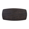 ACACIA, table à manger ovale 200 cm - décor bois - pieds en métal noir - 3 finitions