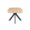 ACACIA, table à manger ovale 200 cm - décor bois - pieds en métal noir - 3 finitions