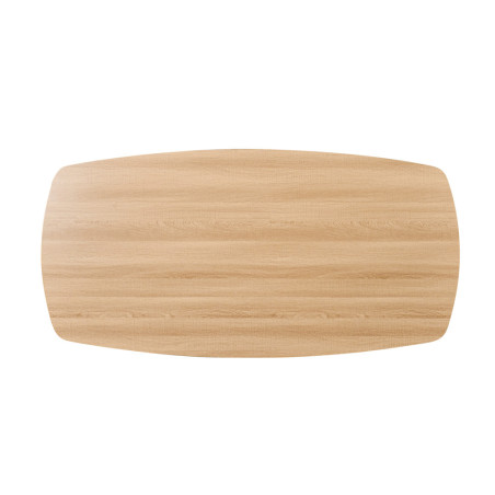 ACACIA, table à manger ovale 200 cm - décor bois - pieds en métal noir - 3 finitions