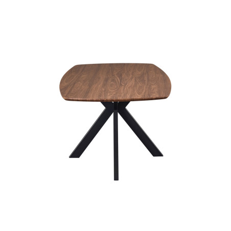 ACACIA, table à manger ovale 200 cm - décor bois - pieds en métal noir - 3 finitions