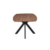 ACACIA, table à manger ovale 200 cm - décor bois - pieds en métal noir - 3 finitions