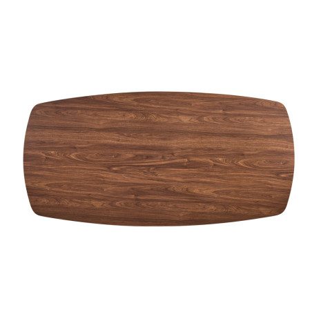 ACACIA, table à manger ovale 200 cm - décor bois - pieds en métal noir - 3 finitions