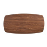 ACACIA, table à manger ovale 200 cm - décor bois - pieds en métal noir - 3 finitions