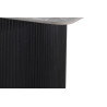 LAZULI, table à manger 180 cm - plateau pierre frittée - pieds en métal noir - 2 finitions