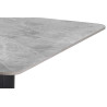 LAZULI, table à manger 180 cm - plateau pierre frittée - pieds en métal noir - 2 finitions