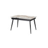 HEMATITE, table extensible 120 à 180 cm - plateau pierre frittée - avec allonges - 2 finitions