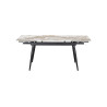 HEMATITE, table extensible 120 à 180 cm - plateau pierre frittée - avec allonges - 2 finitions