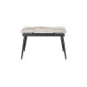 HEMATITE, table extensible 120 à 180 cm - plateau pierre frittée - avec allonges - 2 finitions