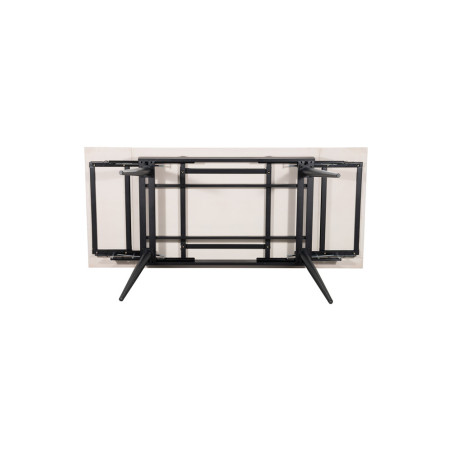 HEMATITE, table extensible 120 à 180 cm - plateau pierre frittée - avec allonges - 2 finitions
