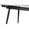 HEMATITE, table extensible 120 à 180 cm - plateau pierre frittée - avec allonges - 2 finitions
