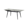HEMATITE, table extensible 120 à 180 cm - plateau pierre frittée - avec allonges - 2 finitions