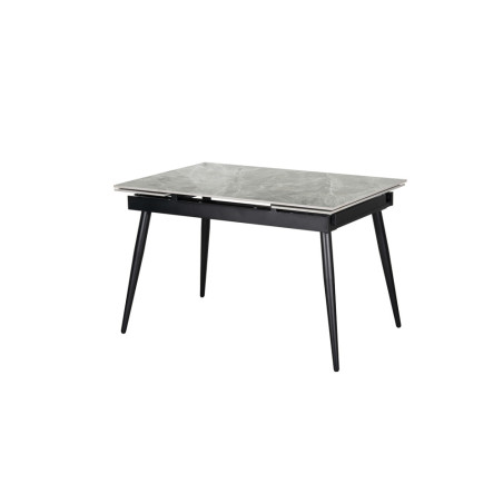 HEMATITE, table extensible 120 à 180 cm - plateau pierre frittée - avec allonges - 2 finitions