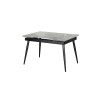 HEMATITE, table extensible 120 à 180 cm - plateau pierre frittée - avec allonges - 2 finitions
