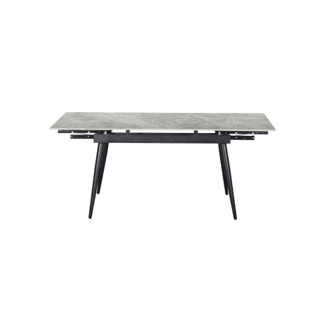 HEMATITE, table extensible 120 à 180 cm - plateau pierre frittée - avec allonges - 2 finitions