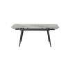 HEMATITE, table extensible 120 à 180 cm - plateau pierre frittée - avec allonges - 2 finitions