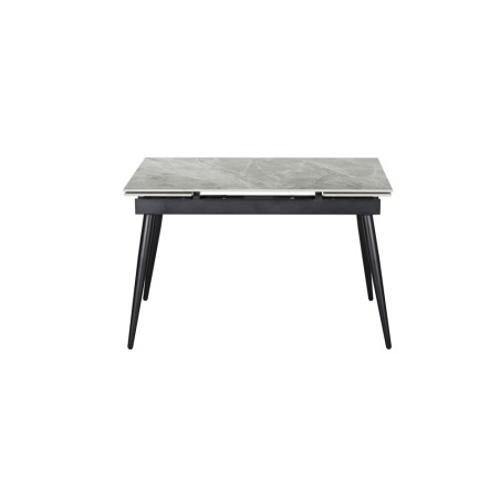 HEMATITE, table extensible 120 à 180 cm - plateau pierre frittée - avec allonges - 2 finitions