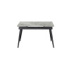 HEMATITE, table extensible 120 à 180 cm - plateau pierre frittée - avec allonges - 2 finitions