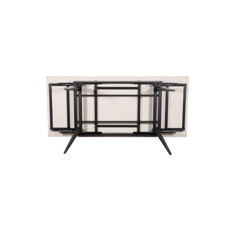 HEMATITE, table extensible 120 à 180 cm - plateau pierre frittée - avec allonges - 2 finitions