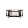 HEMATITE, table extensible 120 à 180 cm - plateau pierre frittée - avec allonges - 2 finitions
