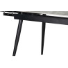 HEMATITE, table extensible 120 à 180 cm - plateau pierre frittée - avec allonges - 2 finitions