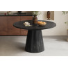 TAMARIN, table à manger ronde 130 cm - manguier massif - 2 finitions