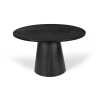 TAMARIN, table à manger ronde 130 cm - manguier massif - 2 finitions