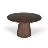 TAMARIN, table à manger ronde 130 cm - manguier massif - 2 finitions