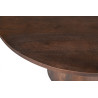 TAMARIN, table à manger ronde 130 cm - manguier massif - 2 finitions