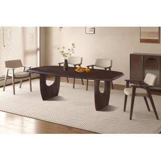 BRUYERE, table à manger ovale 200 x 100 cm - manguier massif - 2 finitions