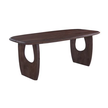 BRUYERE, table à manger ovale 200 x 100 cm - manguier massif - 2 finitions