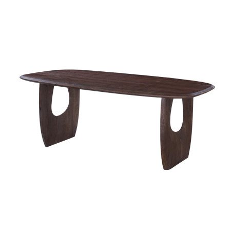 BRUYERE, table à manger ovale 200 x 100 cm - manguier massif - 2 finitions