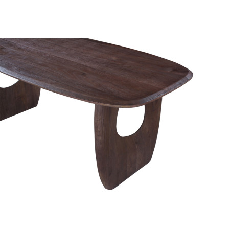 BRUYERE, table à manger ovale 200 x 100 cm - manguier massif - 2 finitions