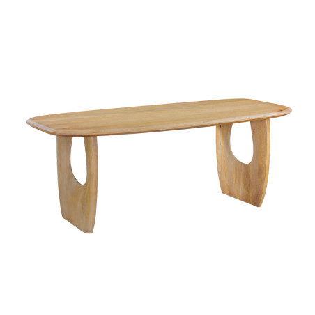 BRUYERE, table à manger ovale 200 x 100 cm - manguier massif - 2 finitions