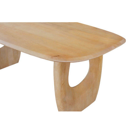 BRUYERE, table à manger ovale 200 x 100 cm - manguier massif - 2 finitions