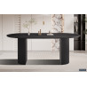 SOLENZO, table à manger ovale - décor bois - 2 tailles - 3 finitions