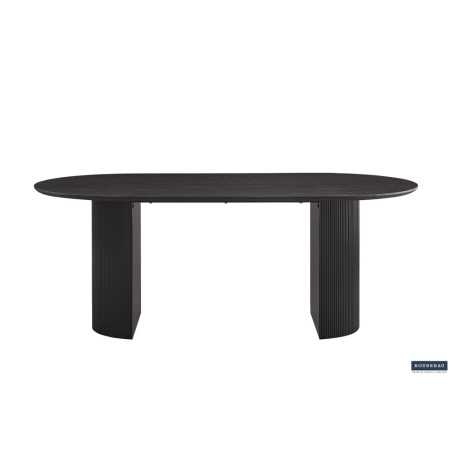 SOLENZO, table à manger ovale - décor bois - 2 tailles - 3 finitions