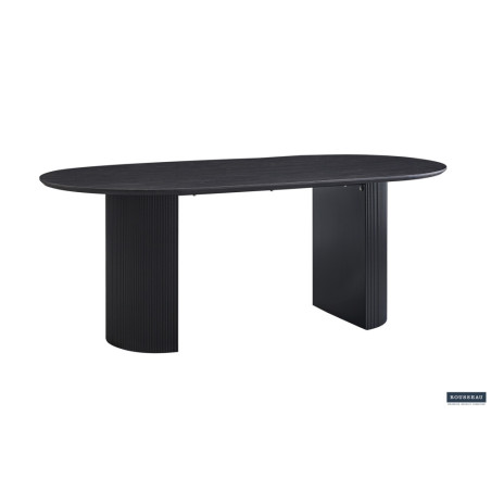 SOLENZO, table à manger ovale - décor bois - 2 tailles - 3 finitions