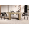 SOLENZO, table à manger ovale - décor bois - 2 tailles - 3 finitions