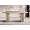 SOLENZO, table à manger ovale - décor bois - 2 tailles - 3 finitions
