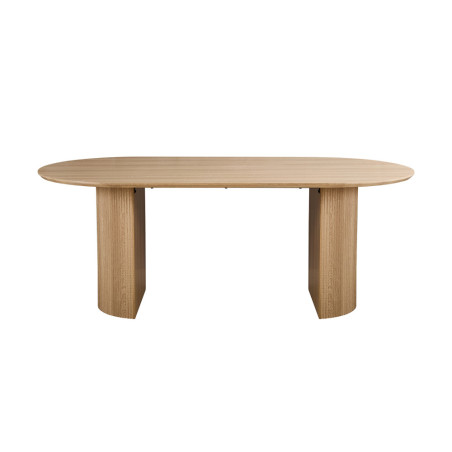 SOLENZO, table à manger ovale - décor bois - 2 tailles - 3 finitions