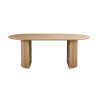 SOLENZO, table à manger ovale - décor bois - 2 tailles - 3 finitions