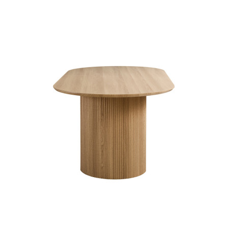 SOLENZO, table à manger ovale - décor bois - 2 tailles - 3 finitions