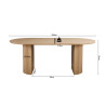 SOLENZO, table à manger ovale - décor bois - 2 tailles - 3 finitions