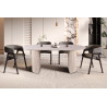 SOLENZO, table à manger ovale - décor bois - 2 tailles - 3 finitions