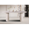 SOLENZO, table à manger ovale - décor bois - 2 tailles - 3 finitions